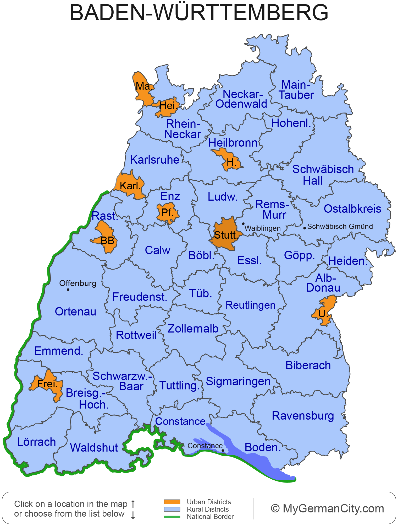 Baden-Württemberg Map
