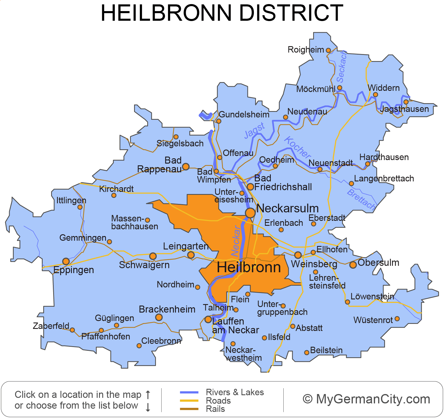 Heilbronn District Map