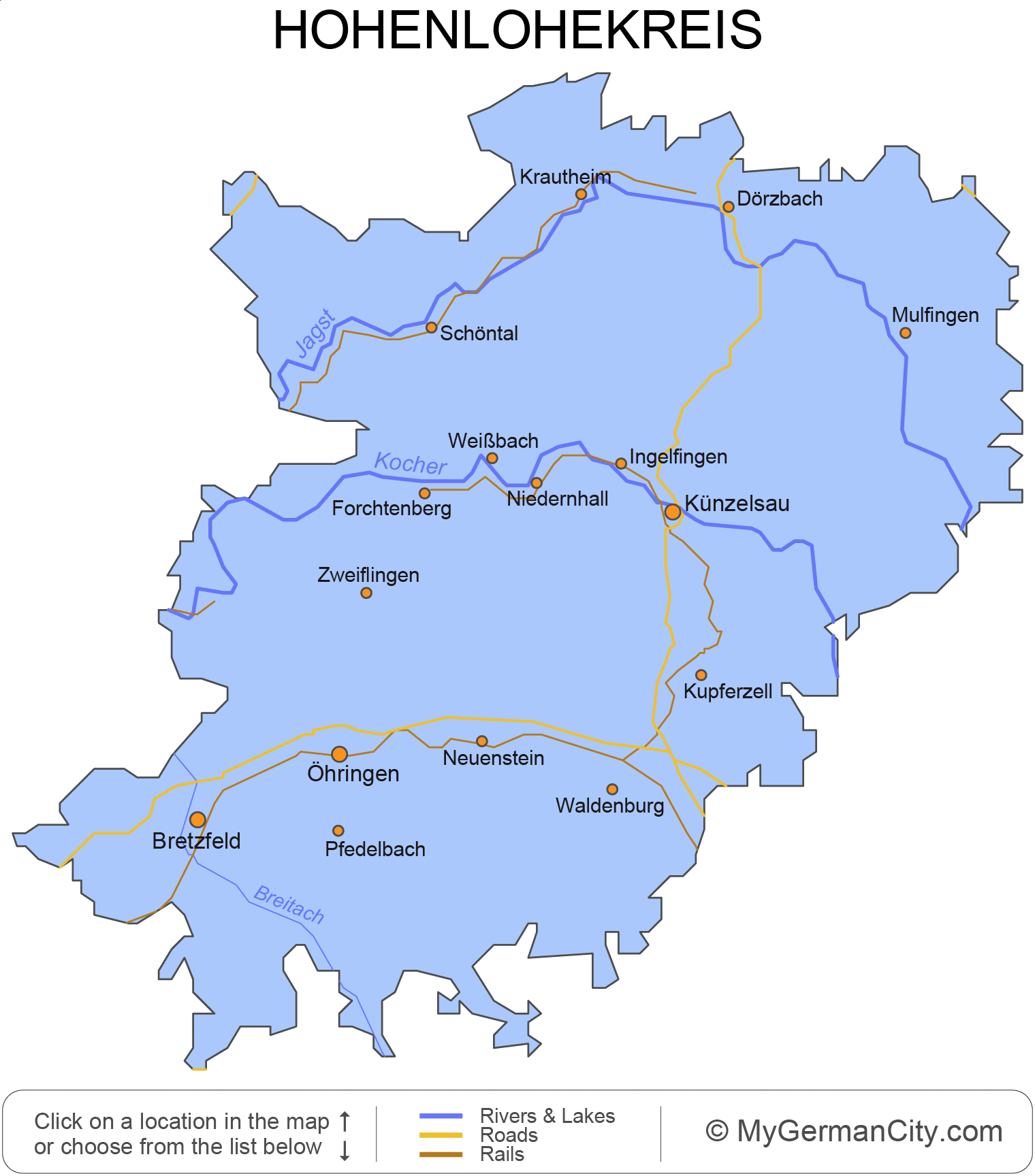 Hohenlohekreis Map