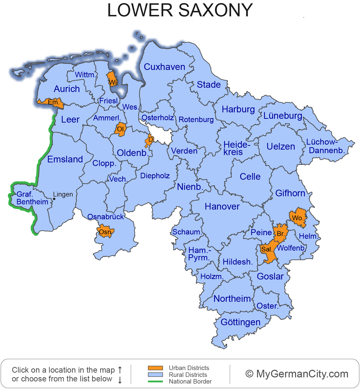 Lower Saxony Map