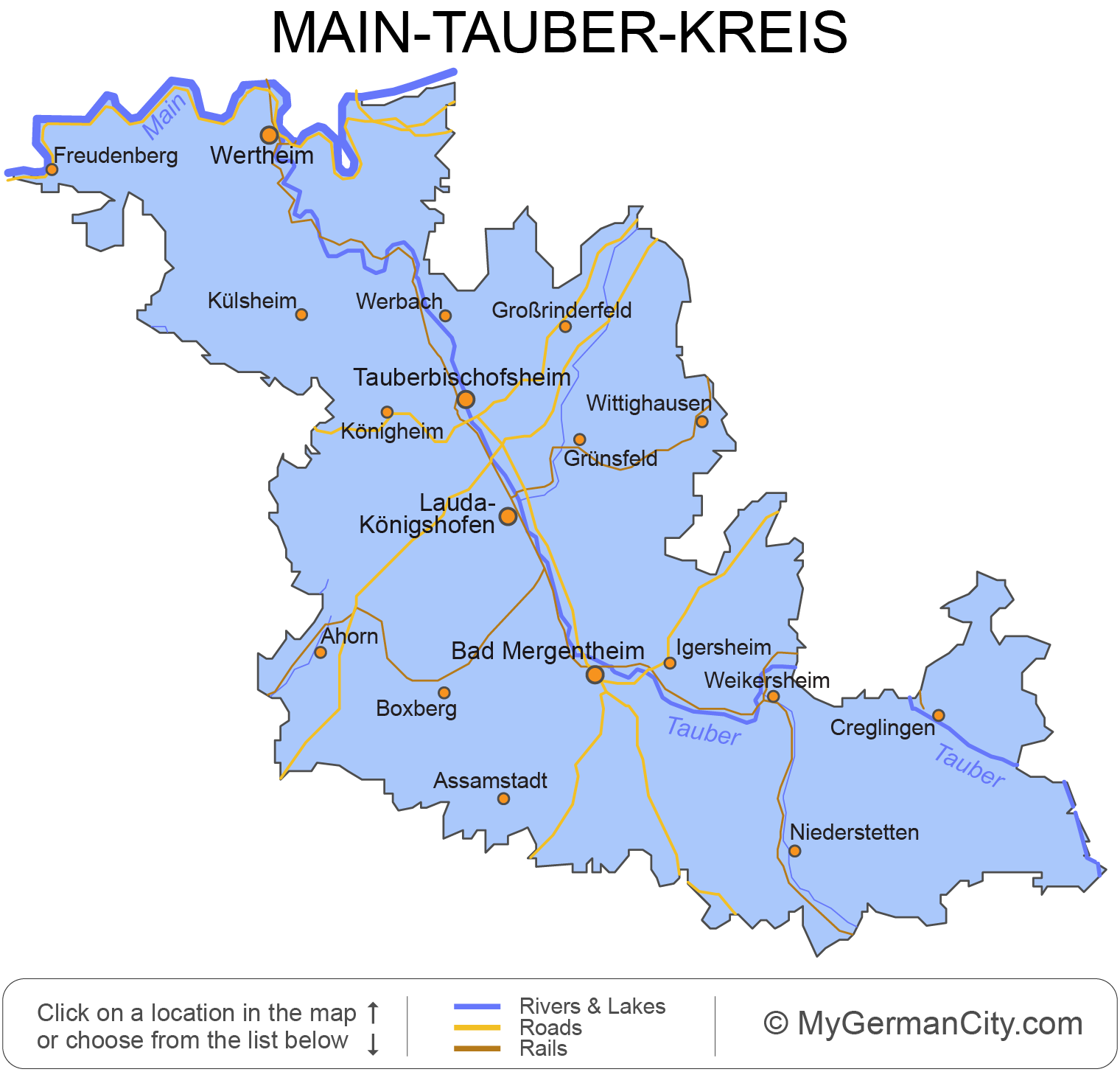 Main-Tauber-Kreis Map
