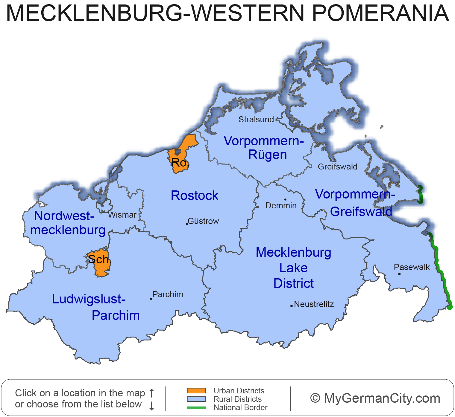 Mecklenburg-Western Pomerania Map