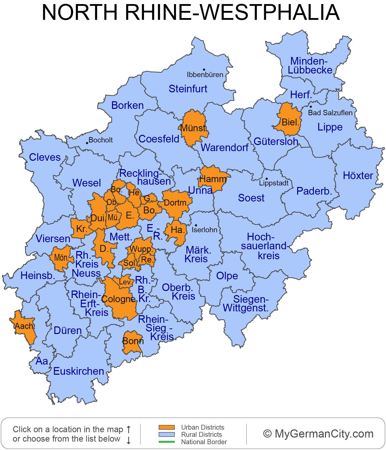 North Rhine-Westphalia Map