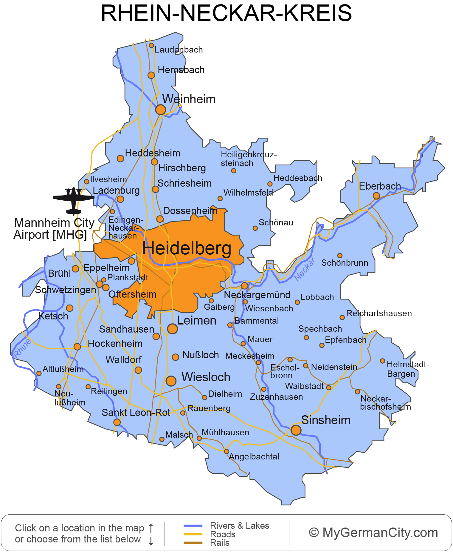 Rhein-Neckar-Kreis Map