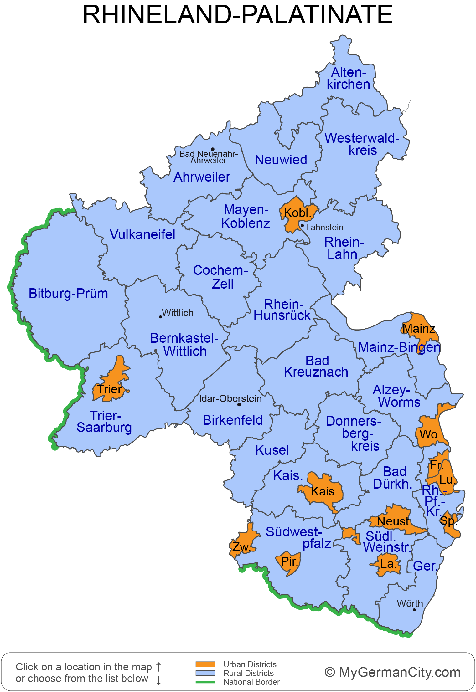 Rhineland-Palatinate Map