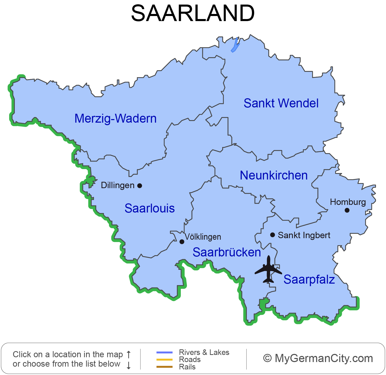 Saarland Map
