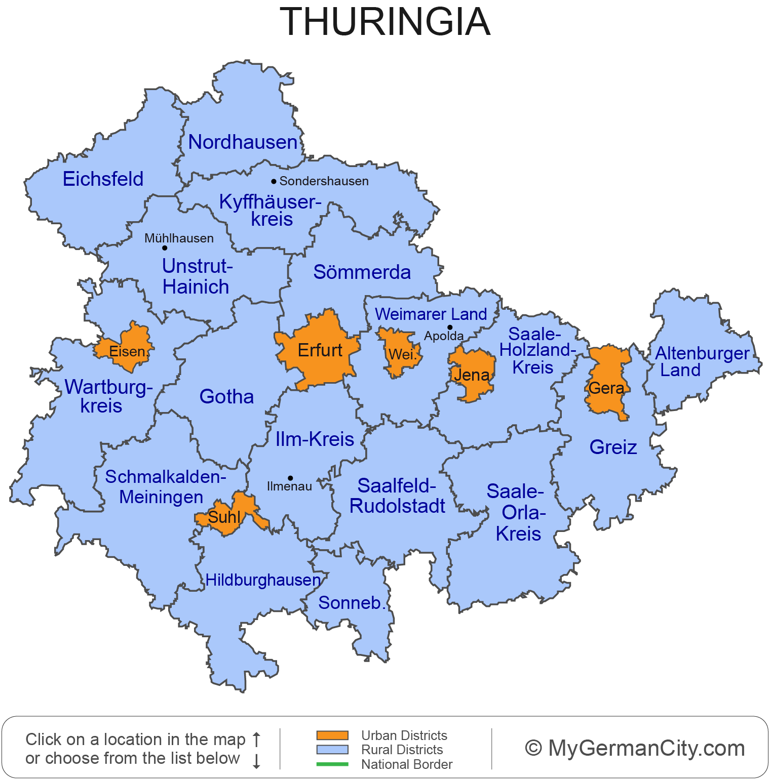 Thuringia Map